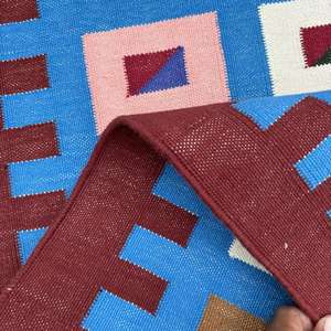 016พรมผ้าฝ้ายถักเรียบเสื่อโยคะสมัยใหม่สไตล์ย้อนกลับได้กันลื่นปรับแต่งขนาดได้สำหรับห้องครัวแคบๆอื่นๆ - Product Image 6