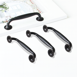 Tirador de arco moderno de aleación de zinc negro mate para muebles de cocina, dormitorio y baño, materiales de herrajes para tiradores de gabinetes, para pedidos al por mayor - Product Image 1