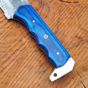 Cuchillo de Caza Multifuncional de Acero de Damasco Hecho a Mano, Mango de Madera Paka, Color Personalizable, Logotipo Personalizable, OEM Disponible - Product Image 2