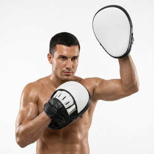 Solid Plain Color Custom Logo Punch Mitts Professional Multi Density Foam & Durable Synthetic Layer Kicking Boxing <b>Focus</b> <b>Pads</b> - Product Image 3