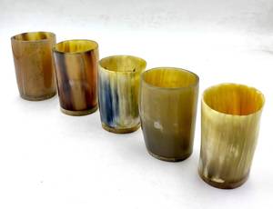 Verre à boire en corne de buffle de style classique, fait main, avec couvercle en bois, gobelet en corne naturelle, écologique, durable, grande capacité - Product Image 4