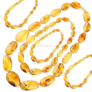 สร้อยคอเรซิ่นรูปไข่รักษ์โลกจากผู้ขายที่ได้รับการยืนยัน สร้อยคอประดับลูกปัด สร้อยคออะคริลิคสีเหลือง ของขวัญแต่งงาน - Product Image 4