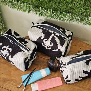 Pochette de voyage textile moderne à imprimé animal, taille moyenne, avec fermeture éclair, portable - Product Image 4