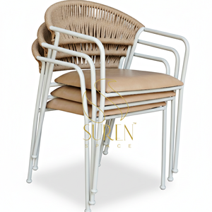 Chaise en cuir design moderne avec un magnifique tissu, style français, meubles de restaurant, hôtel, salon, hall - Product Image 2