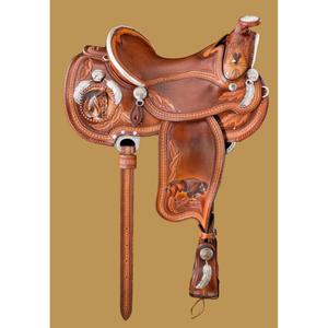 BS International NA295 Vintage Style Genuine Leather Bamboo Race Saddle Custom Engraving Sustainable Design-Durable Equestrian - Product Image 3