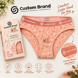 Custom Private Label Cotton Spandex Hipster <b>Briefs</b> <b>Women</b> Soft Breathable Panties Factory Manufacturer - Product Image 4