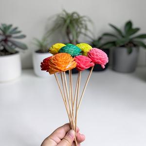 Difusor de Repuesto Hecho a Mano con Accesorios de Aromaterapia, Flores de Jazmín Secas, Tamaño: 4.5 cm, Flores de Madera Sola de Tailandia - Product Image 5