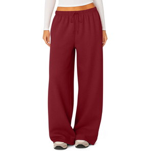 High Quality Material Women Baggy Sweatpants Comfortable Loose Fit Fleece Track Pants Ladies Mid Waist Casual Wear Joggers Women - Product Image 1