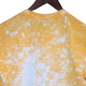 <b>Womens</b> Mustard <b>Yellow</b> Tie Dye T Shirt Short Sleeve 1922 Poodle Graphic Crew Neck Casual Fashion <b>Top</b> Summer Streetwear Tee - Product Image 6