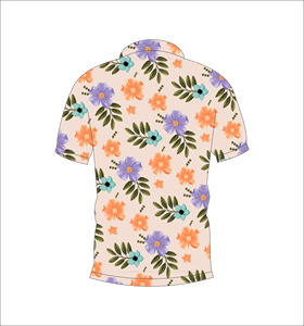 เสื้อโปโลพิมพ์ลายดอกไม้สำหรับผู้ชายแขนสั้นลำลองแฟชั่นฤดูร้อนเสื้อยืดกอล์ฟ - Product Image 5