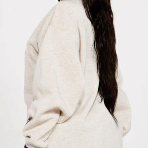 เสื้อสเวตเชิ้ตผ้าฟลีซแบบโอเวอร์ไซส์สำหรับทุกเพศ ขายส่ง รับทำโลโก้ คอกลม สวมหัว สไตล์ลำลอง สตรีทแวร์ ผู้ผลิต OEM สำหรับผู้ซื้อในสหรัฐอเมริกา - Product Image 4