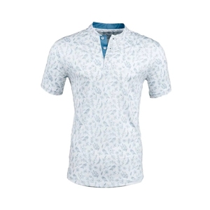 <b>Men's</b> Short Sleeve Stand Collar Polyester Cotton <b>Polo</b> <b>Shirt</b> Breathable Casual Style Knitted Fabric Custom Logo - Product Image 1