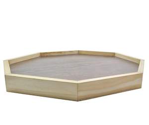 Bandeja Multiusos Octogonal de Madera MDF en Color Natural, Hecha a Mano, Decoración Elegante, Precio Bajo para Restaurante - Product Image 3
