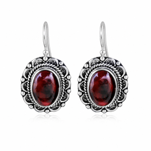 Pendientes Colgantes Clásicos de Plata Oxidada con Amatista, Regalo de Aniversario para Mujer, Venta al por Mayor, Proveedor ARTS - Product Image 1