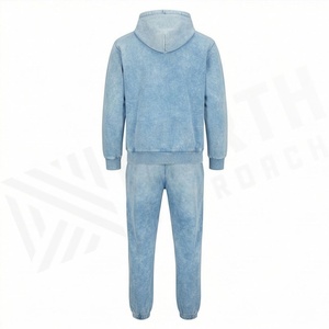 Lightweight Acid Wash <b>Tracksuit</b> Comfortable <b>Plain</b> Unique Design For Men Gym Workout Athletic Premium Jogger Suit Apparel - Product Image 2