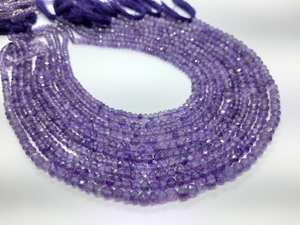 Cuentas facetadas de amatista natural de Brasil de 4-4.5 mm, cuentas facetadas de amatista genuina para la fabricación de joyería al por mayor. - Product Image 2