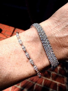 Pulsera de Diamantes Moissanite de Diseño Único, Conjunto de Piedras Brillantes, Joyería de Moda de Lujo, Elegante Accesorio para la Muñeca, Regalo para Ella y Él - Product Image 6
