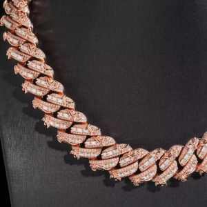 สร้อยคิวบาลิงค์แบบสั่งทำพิเศษ ประดับเพชรโมอิสซาไนต์ VVS ระดับ Iced Out ขนาด 20 มม. เงินแท้ 925  สำหรับงานแต่งงานหรือหมั้น สุดหรู - Product Image 4