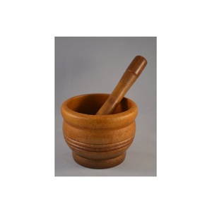 High Quality Wooden Mortar And Pestle <b>Grinder</b> Set For Spices <b>Herbs</b> Nuts Garlic Ginger Durable Eco Friendly Kitchen Tool - Product Image 5