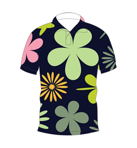 Polo pour homme à imprimé floral foncé, sublimation personnalisée, manches courtes, décontracté d'été, respirant, léger, pour le golf - Product Image 4