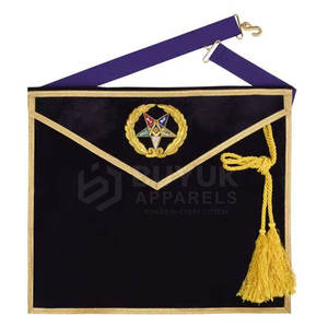 Delantales de masonería de cuero hechos a mano, bordados, ajustables, de diseño refinado y elegante, con broche de seguridad, lavables y personalizables. - Product Image 2