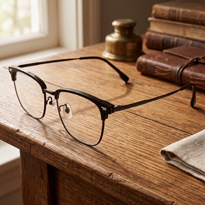 Lunettes optiques anti-lumière bleue UV420, monture carrée semi-cerclée en plastique léger, mode personnalisée, sur mesure, OEM - Product Image 2