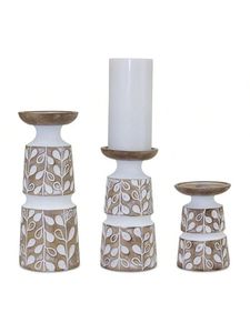 Heritage Wooden Candle Holder Timeless Decorative Accent <b>Inspired</b> <b>By</b> Traditional Woodworking Techniques And Designs - Product Image 3