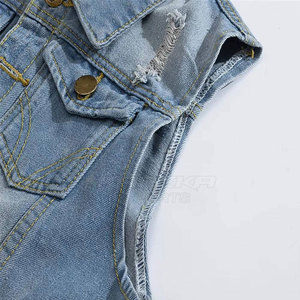 <b>Men</b> <b>Winter</b> Jeans <b>Vest</b> OEM Service High Quality Casual Design 100% Cotton Breathable Eco-Friendly Outerwear - Product Image 4