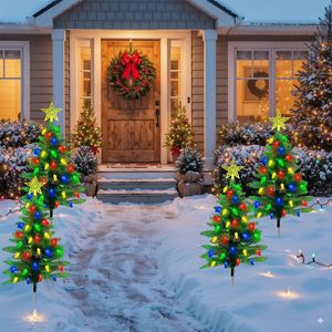 Set di 2 Luci Natalizie a Energia Solare da 95 cm con 100 LED e 8 Modalità, Impermeabili IP44, Decorazione Festiva e Regalo Perfetto - Product Image 1