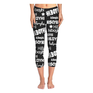 Leggings de Yoga Estampados, Hasta la Rodilla, Cintura Alta, Elásticos en Cuatro Direcciones, Spandex y Poliéster, Pantalones Deportivos para Mujer - Product Image 1