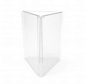 2025 Trendy Clear Acrylic Soporte de menú de 3 lados y soporte de exhibición Elegante soporte de mesa triangular moderno para restaurantes - Product Image 4