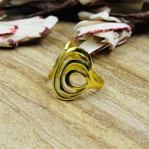 Best Product Brass Geometric <b>Ring</b> <b>Boho</b> Spiral <b>Rings</b> Women Brass <b>Ring</b> Women 18k Gold Plated Tribal Swirl Jewelry Wholesale/OEM - Product Image 5