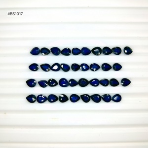 Magnifiques pierres précieuses en saphir bleu de Madagascar, qualité 3A, pureté fine, diffusion ovale et poire, 237,15 ct, facettées, en vrac - Product Image 4