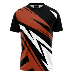 Men's Geometric Pattern Short Sleeve T-Shirt Regular Fit O-Neck Quick Dry Knitted Polyester Sporty Style Sublimation Print - Product Image 4
