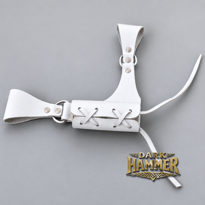 Soporte de Cinturón para Espada de Cuero Blanco Hecho a Mano, Accesorio para Disfraz Medieval - Product Image 2