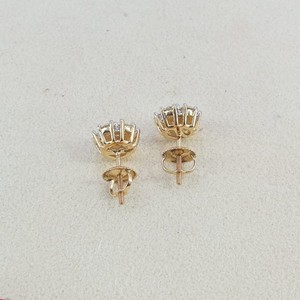 Boucles d'oreilles clous pour femmes en argent sterling 925 avec diamant naturel taille ronde 1,16 carat, bijoux de mariage tendance plaqués rhodium - Product Image 4