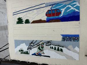 Bolso grande bohemio abierto para mujer con detalles de cuentas y adornos de perlas Asas de estilo bambú Estilo embrague - Product Image 3