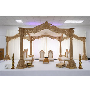 มณฑปไม้แบบดั้งเดิมสำหรับงานแต่งงานฮินดู พิธีแต่งงานราชวงศ์อินเดีย มณฑปงานแต่งงานสุดหรู ตกแต่งงานแต่งงานระดับพรีเมียม มณฑปสำหรับงานแต่งงานในสหรัฐอเมริกา - Product Image 1