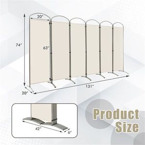 6-Panel Screen & Room Divider Premium Privacy Solution - Product Image 4