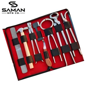Kit d'outils de fermeur professionnel en acier inoxydable, ensemble de soins des sabots de cheval, équipement de fermeur vétérinaire, outils de ferrage équestre - Product Image 4