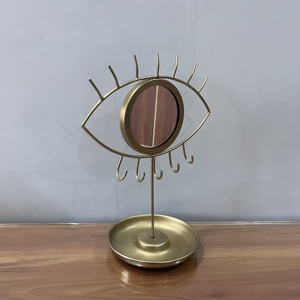 Modern Iron <b>Table</b> Top <b>Vanity</b> Decorative <b>Mirror</b> with Gold Finish - Product Image 4