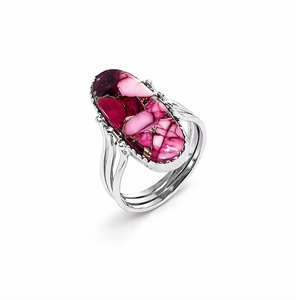 Trendy Oyster <b>Turquoise</b> Gemstone <b>Ring</b> 5.5 Grams Statement Jewelry for Everyone Daily & Any Occasion wear - Product Image 3