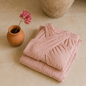 Ensemble de pyjamas pour femmes, 100% coton gaze, tissu musulman respirant, écologique, vêtements de détente pour femmes, ensemble d'été - Product Image 6
