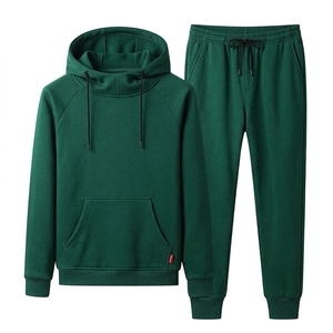Ensemble de survêtement en coton personnalisé pour hommes, sweat à capuche et pantalon de jogging, vêtements de sport décontractés antistatiques de haute qualité pour l'automne, vente en gros - Product Image 2