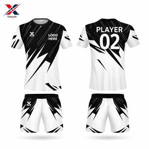 Uniforme de Fútbol Personalizado 7v7, Conjunto Corto Transpirable de Secado Rápido, Tela de Poliéster Estampada para Adultos Unisex, Entrenamiento Oficial del Equipo - Product Image 3