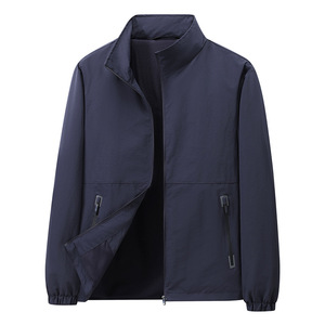 OEM <b>Mens</b> Waterproof Windbreaker <b>Jacket</b> <b>Lightweight</b> Nylon Outdoor Work Coat Stand Collar Casual Spring Autumn Hiking <b>Mens</b> <b>Jacket</b> - Product Image 3