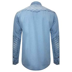 Camisas Vaqueras Casuales Extra Grandes para Hombre, Nueva Llegada, Hechas a Medida, Tela Transpirable, Diseño de Cuello Alto, Camisa Vaquera al por Mayor - Product Image 2