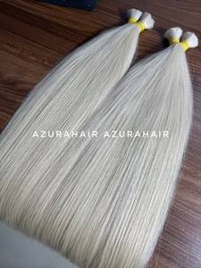 ผมต่อเวียดนามแท้แบบตรงสีบลอนด์พรีเมียม 613 แบบเส้นใหญ่พิเศษ ซุปเปอร์ดับเบิ้ลดรอว์น แบบเย็บสองชั้นสำหรับถักเปีย - Product Image 4