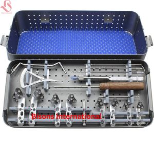 ชุดอุปกรณ์ผ่าตัดกระดูกสัตว์เลี้ยงแบบใช้ซ้ำได้ ระบบแผ่นล็อค TPLO สแตนเลสขนาด 3.5 มม. ยี่ห้อ BISONS สำหรับสุนัขและแมว - Product Image 2