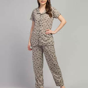 Conjunto de Pijama de Punto para Mujer con Top de Manga Larga y Pantalones Largos, Ropa de Dormir Suave y Transpirable - Product Image 2